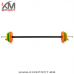 Комплект за body pump - лост с метални тежести с гумено покритие COLOUR 